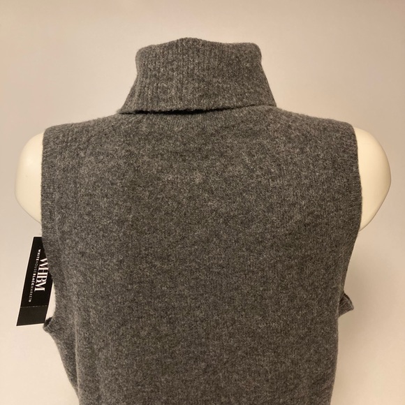 New White House Black Market Grey Acrylic Polyester Sleeveless Sweater size L - Picture 9 of 14